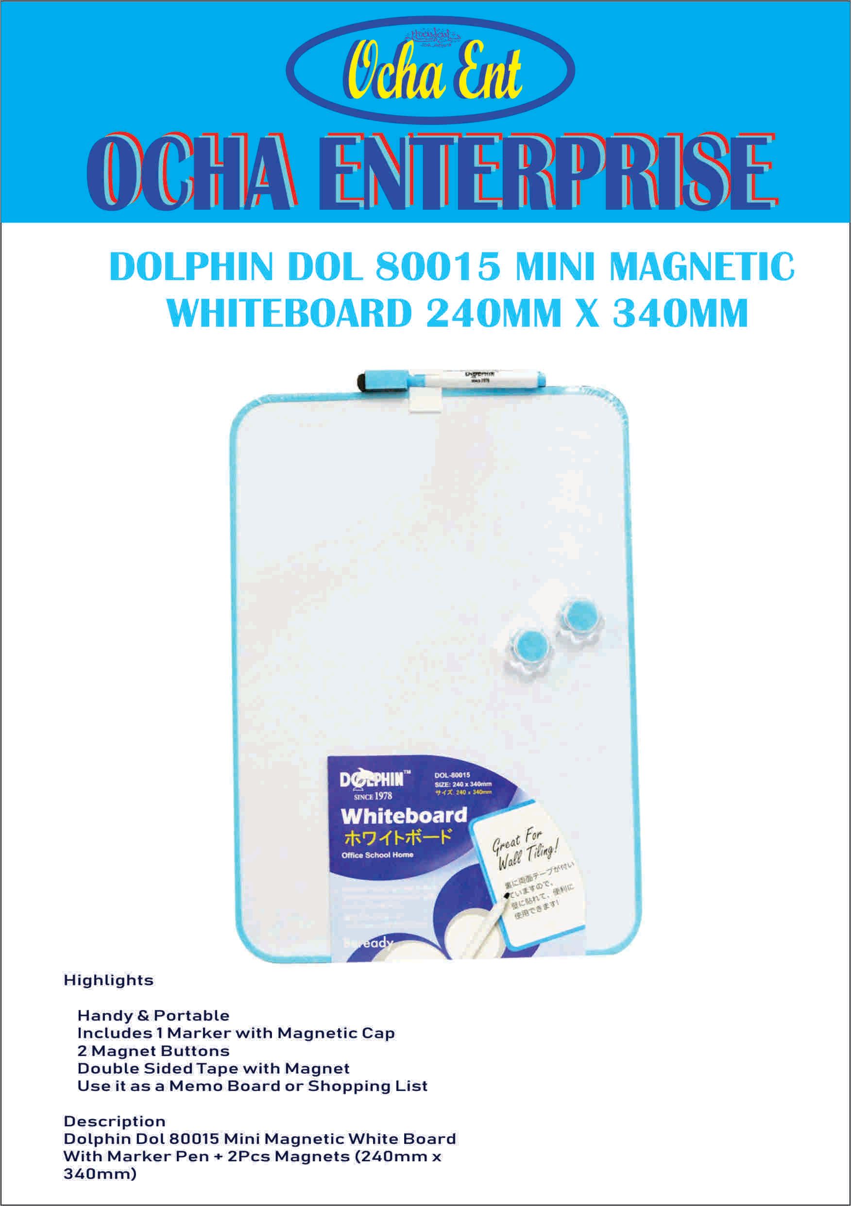 OCHA DOLPHIN 80015 Magnetic Whiteboard (240 x 340)