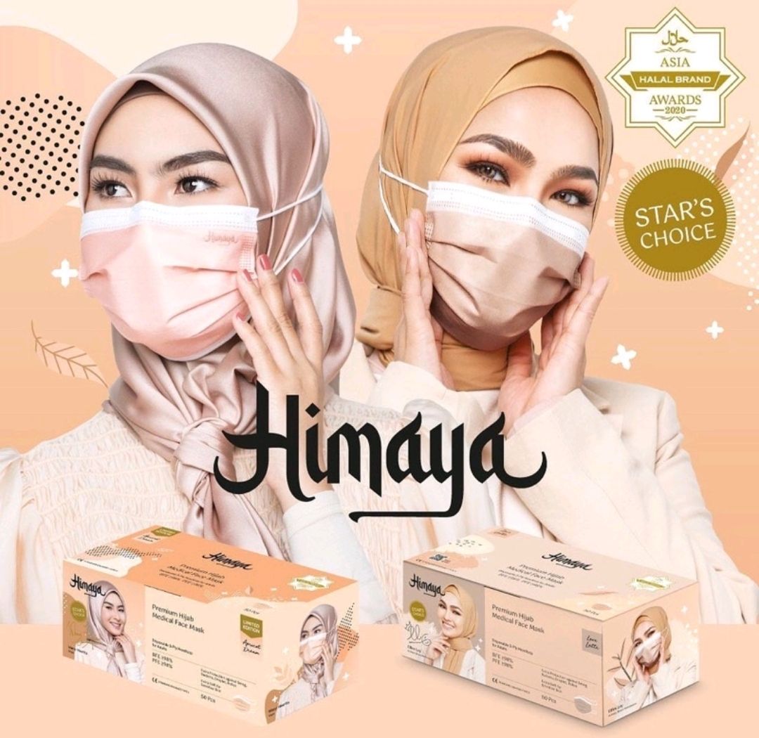 Himalaya Himaya Hijab Mask Himalaya Mask Premium Pelitup Muka dewasa HIJAB MASK HEADLOOP