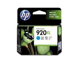 HP 920XL High Yield Ink Cartridge Cyan Officejet CD972AA