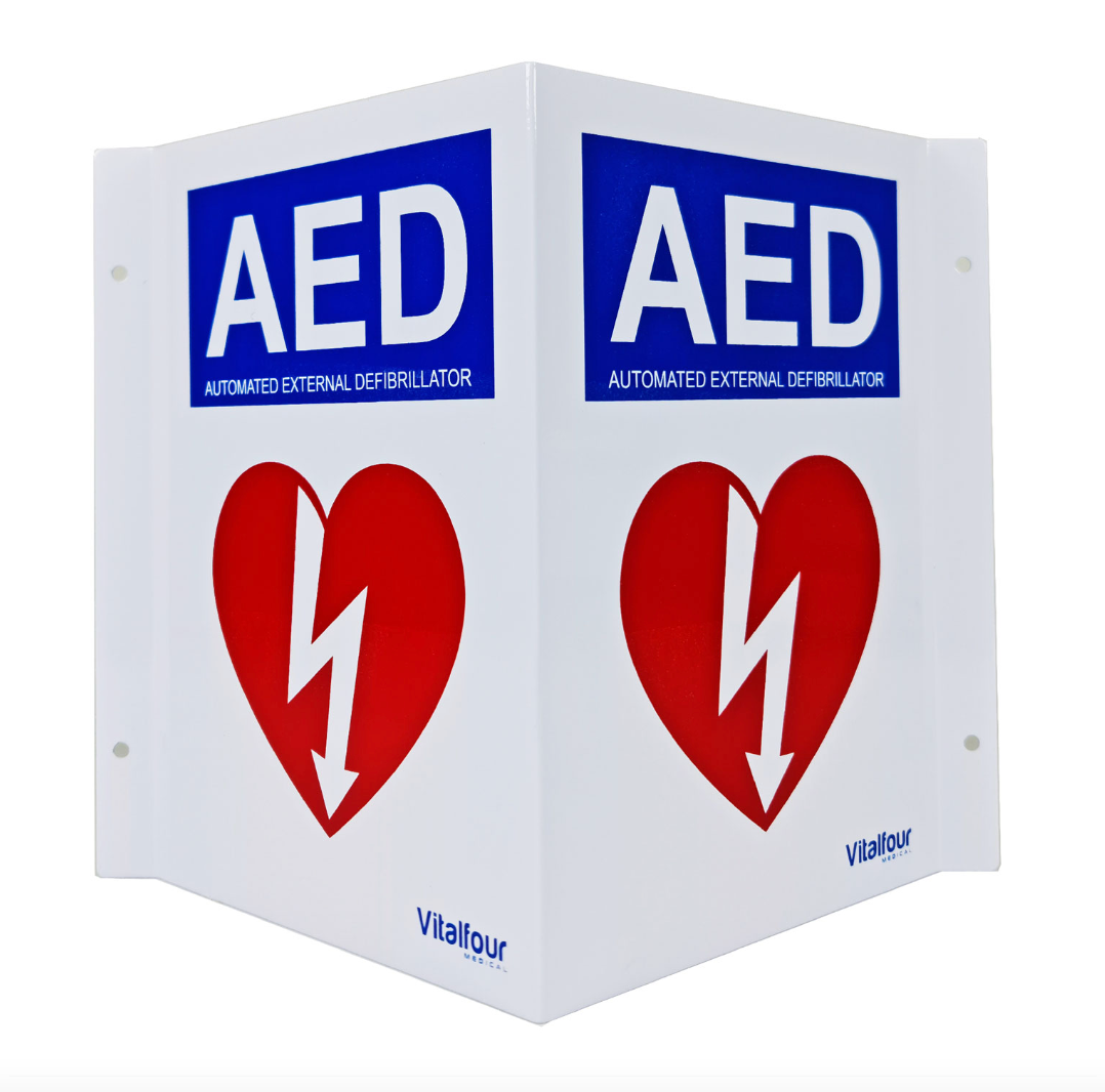 Triangular Wall AED Signage