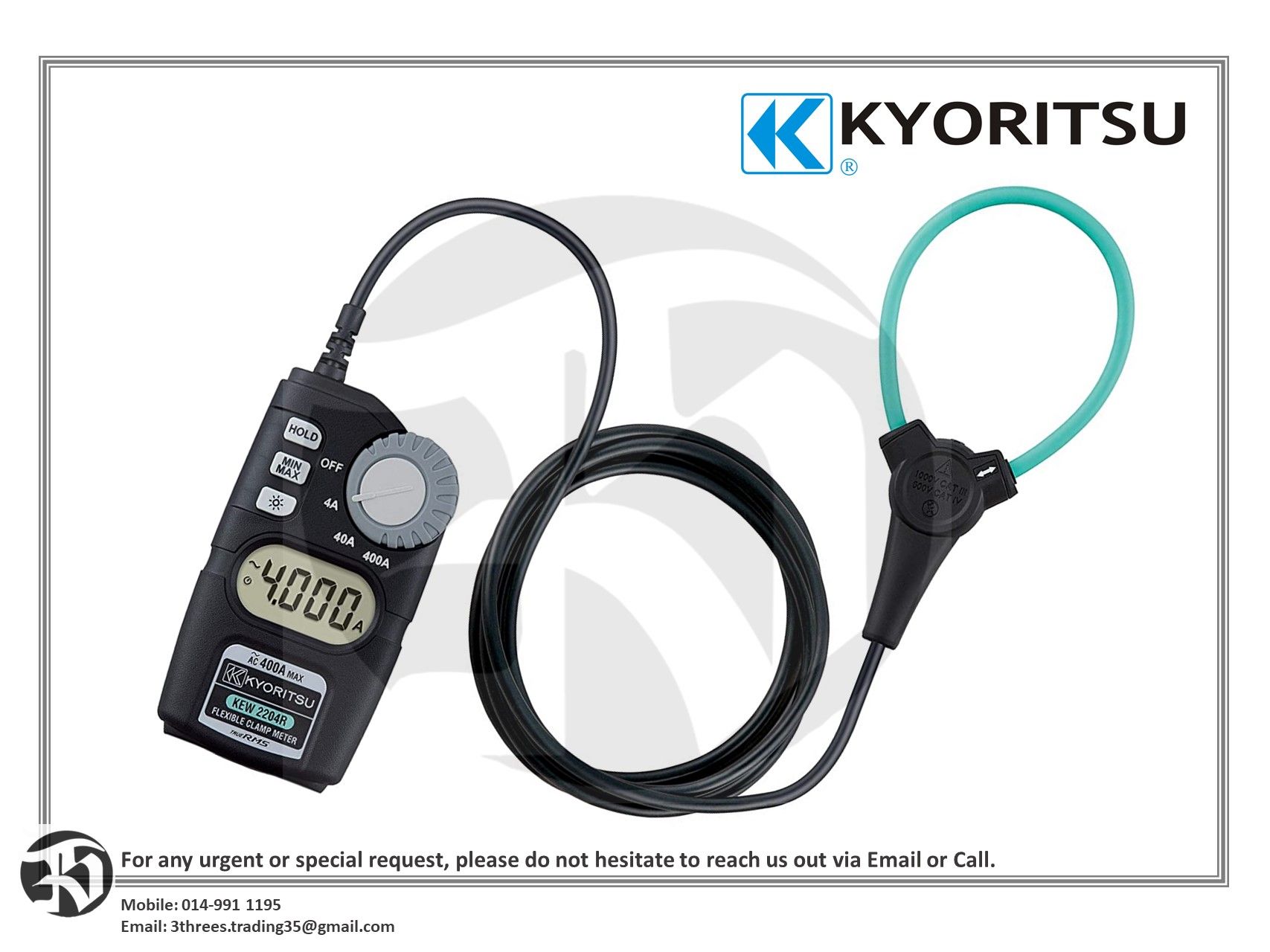 KYORITSU Digital Clamp Meter-KEW 2204R