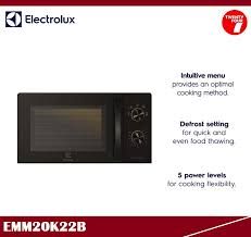 Electrolux EMM20K22B 20L UltimateTaste 300 Freestanding Microwave Oven