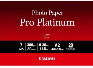 CANON Photo Paper Pro Platinum (300g/m2) PT-101 A2 (20 sheets)