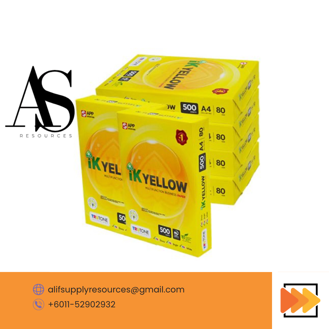 IK Yellow A4 Paper 80gsm 500 sheets