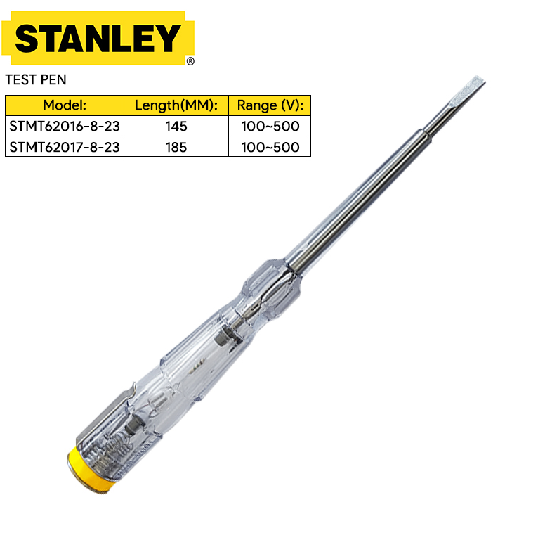 STANLEY ELECTRIC TEST PEN AC100-500V STMT62017-8-23 STMT62016-8-23