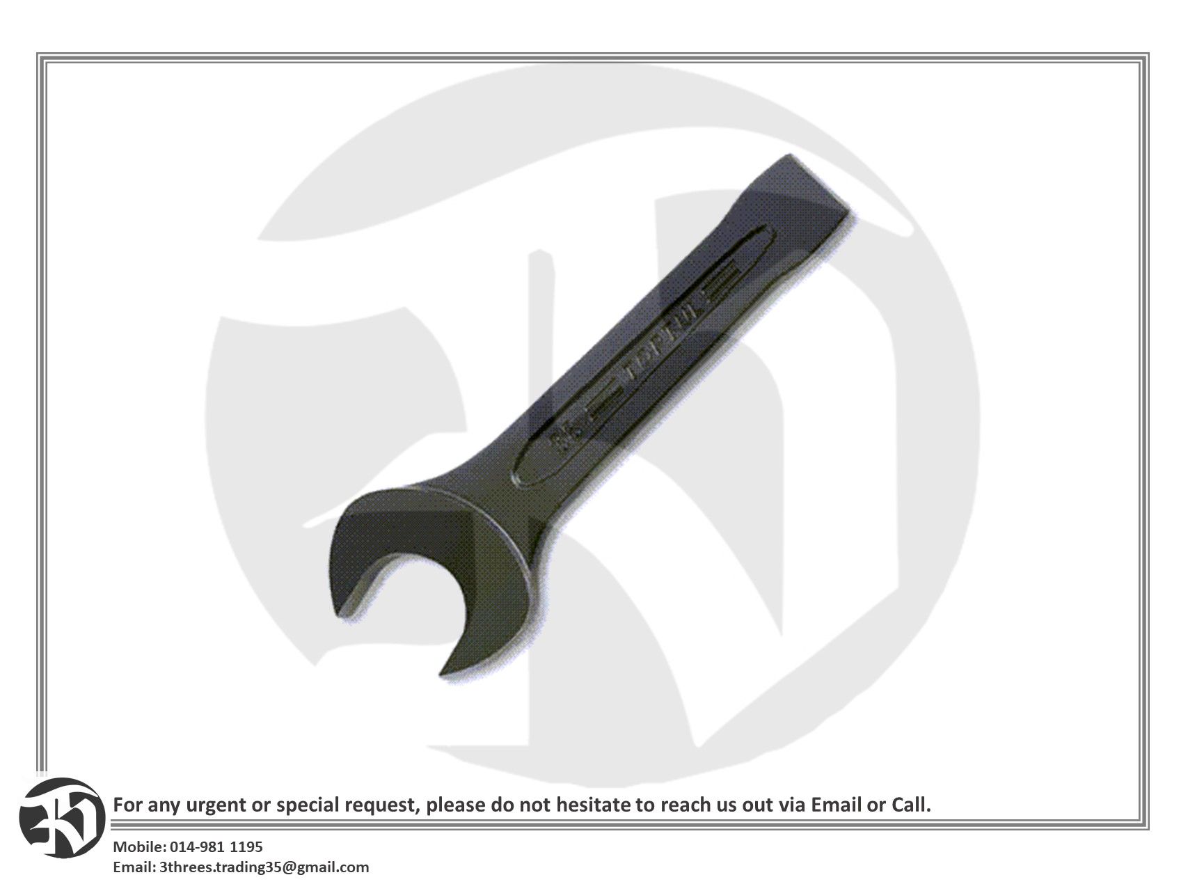 TOPTUL Heavy Duty Slogging Open End Wrench AAEY Series (80mm)