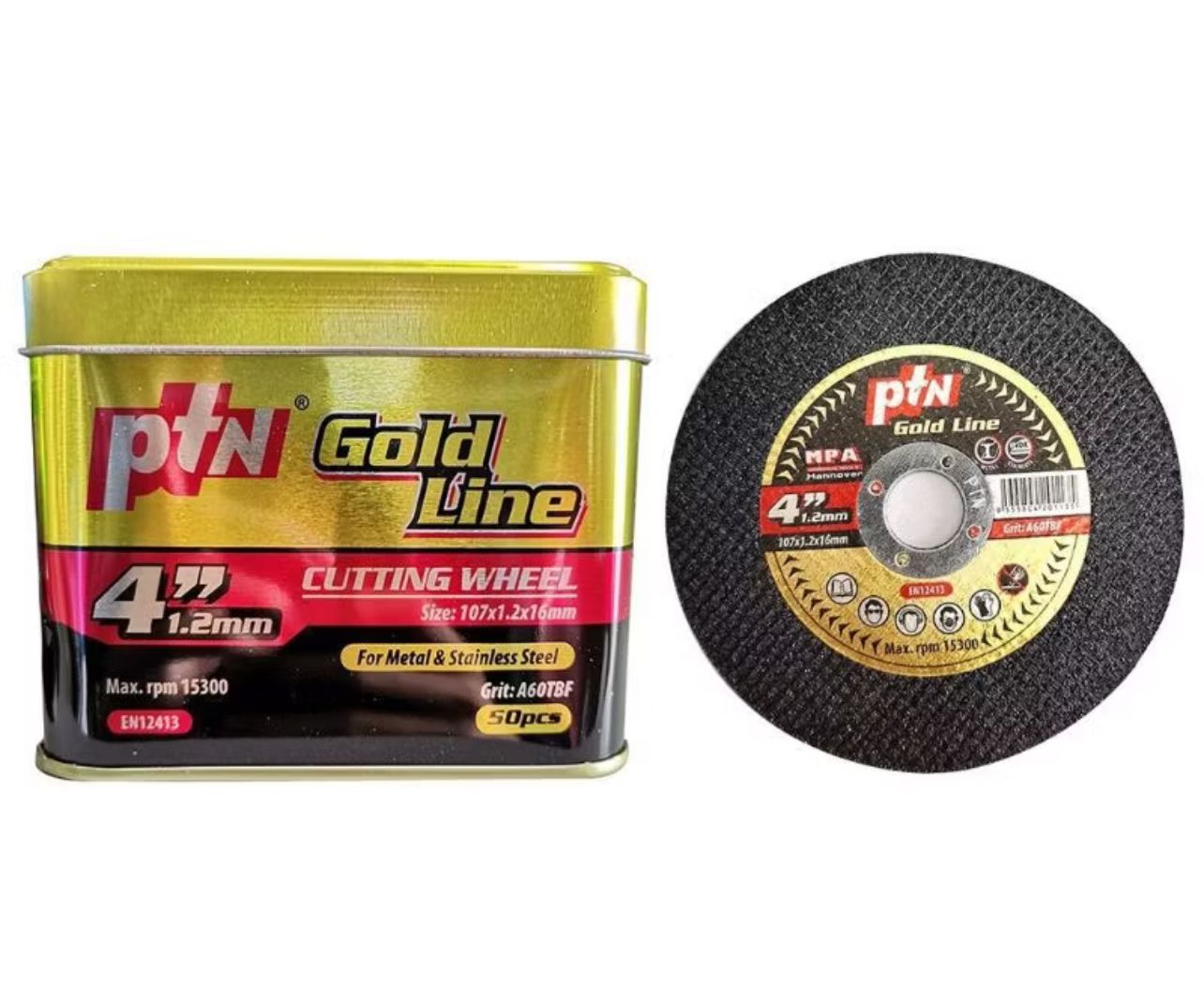 PTN Cutting Disc 1 Boxes 50pcs (Mata Potong Besi)