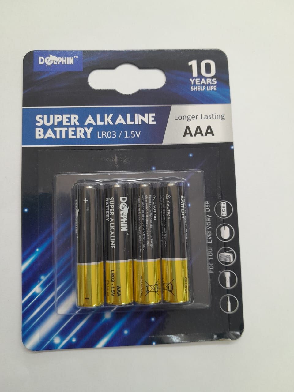 DOLPHIN DOL-AAA236 SUPER ALKALINE BATTERY AAA 4'S