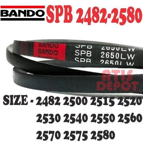 BANDO LW SPB2482 SPB2500 SPB2515 SPB2520 SPB2530 SPB2540 SPB2550 SPB2560 SPB2570 SPB2575 SPB2580 Narrow V-Belt SP Type