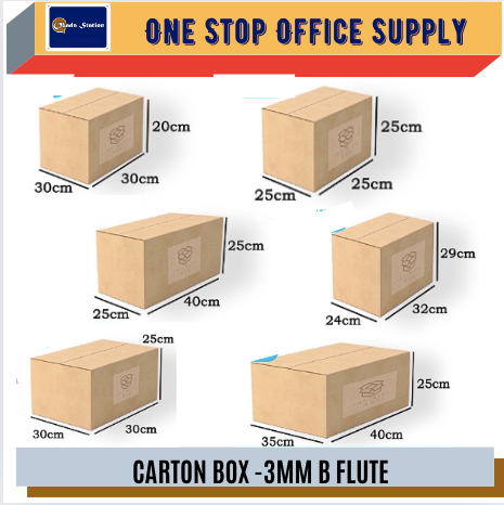OK CARTON BOX / KOTAK KOSONG / 3MM B FLUTE / STORAGE BOX