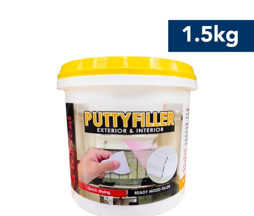 XTRASEAL Heavy-Duty Putty Filler ( 1.5KG) Gam Pengisi Kayu, Dinding Logam