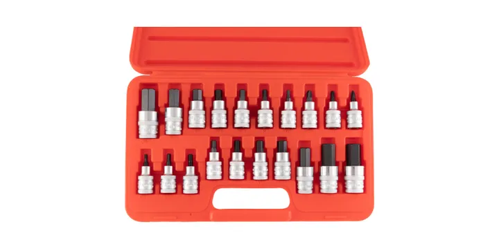 ENG HEX & S/DRIVERBIT SET1/2" SQ DR 20 PC
