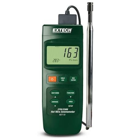 EXTECH 407119 ANEMOMETER, HOT WIRE, CFM HEAVY DUTY