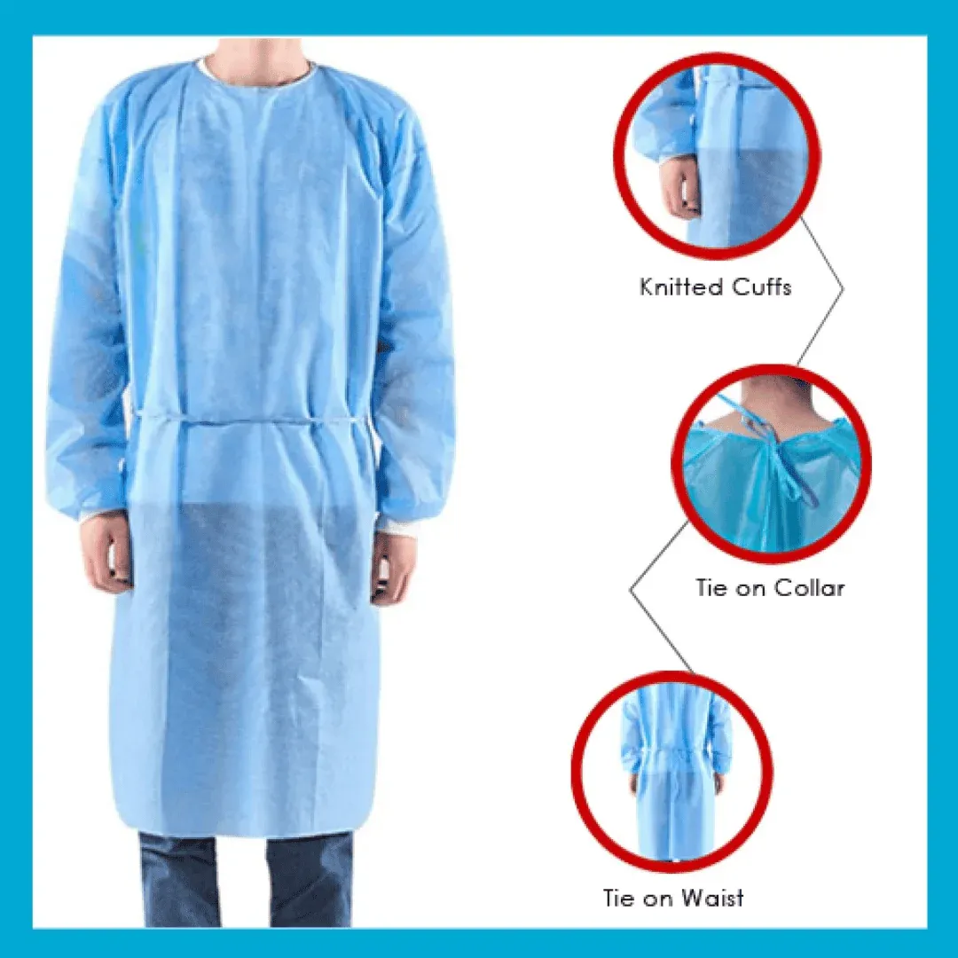 Ritz Medical Disposable PPE Isolation Gown & boot cover set (Pack 10)