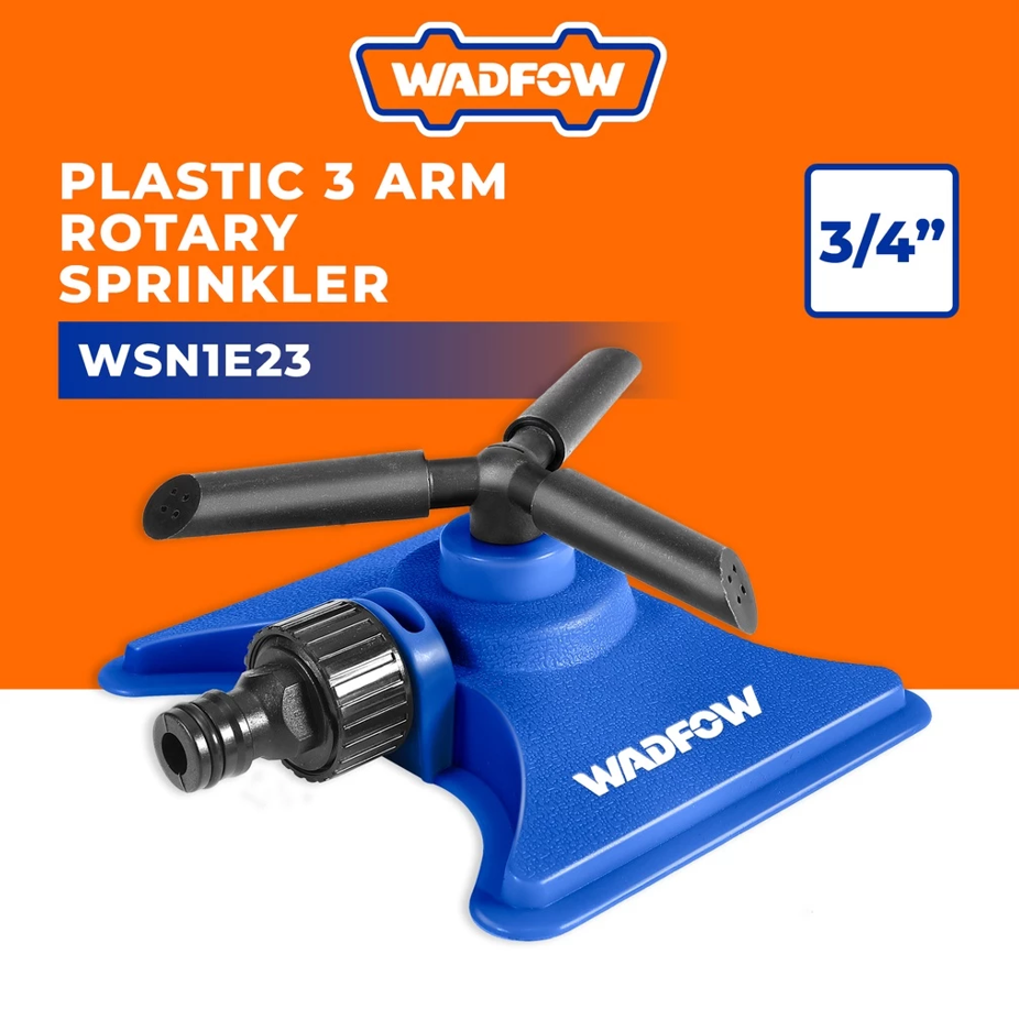 WADFOW PLASTIC 3 ARM ROTARY SPRINKLER WITH ADAPTOR (3/4") (WSN1E23)