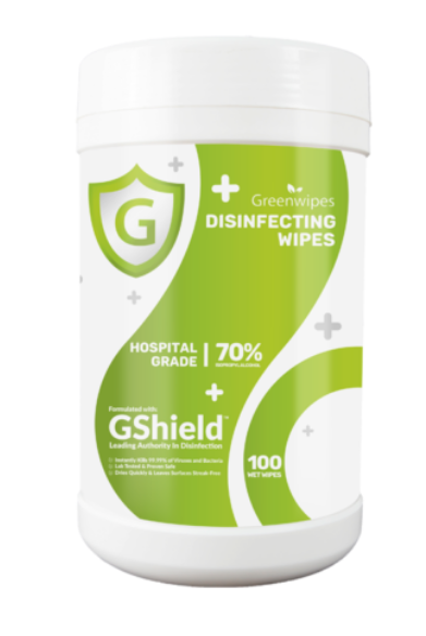 MD- 7030 GREENWIPES® GSHIELD 70% ALCOHOL DISINFECTING WIPES (100 SHEETS)