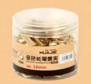 HUAJIE BINDER CLIP-GOLD H9868[19mm]