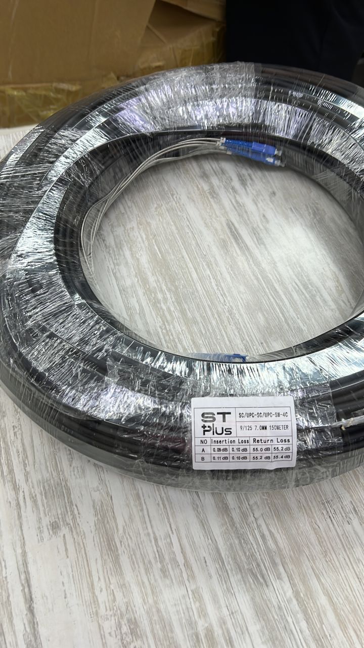 4 CORE SC/UPC OUTDOOR SINGLEMODE ARMORED CABLE (SC-SC-4C)