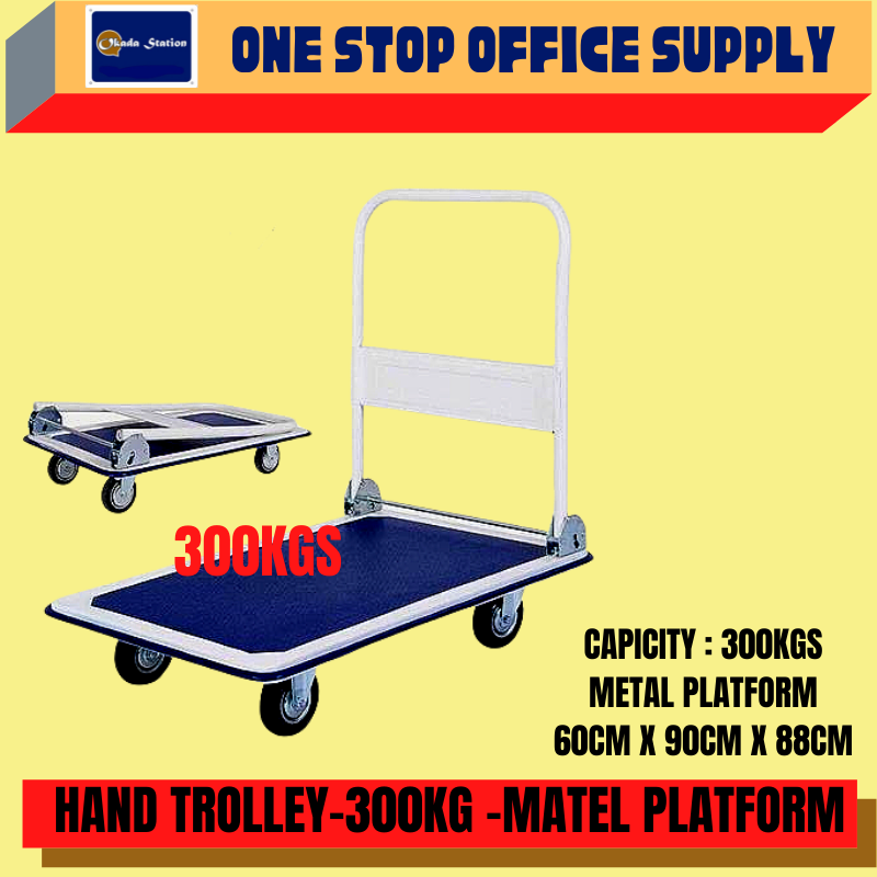 HAND TROLLEY 300kg- METAL PLATFORM-HEAVY DUTY / HEAVY DUTY Trolley / hand Trolley / Handy Trolley / 300kg / Flatbed Trolley / Hand Truck Trolley