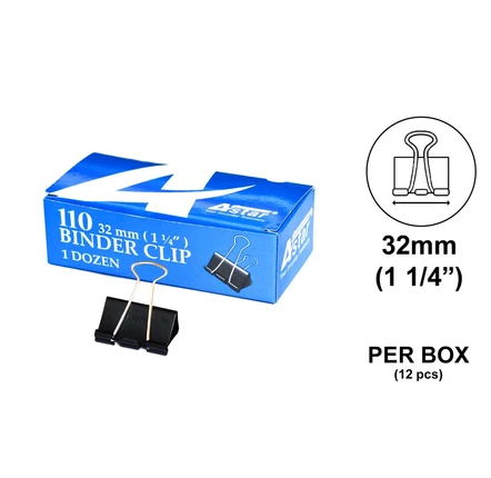 ASTAR Binder Clips 32mm (12 dozens/box)