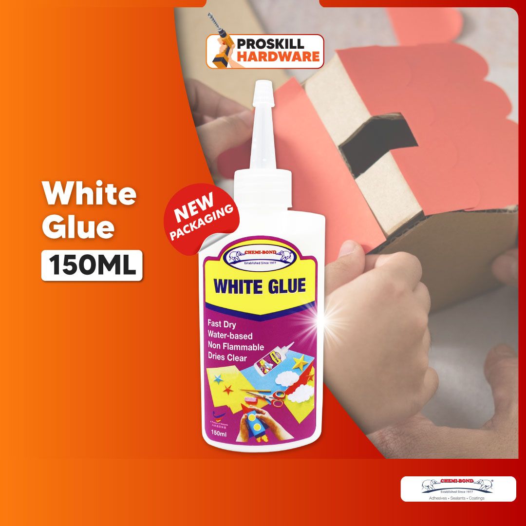 PROSKILL HARDWARE Chemibond White Glue Handicraft Glue Crafting Glue Latex 150G / Gam Kertas Gam Kraf Tangan / 鐧借兌 绯ㄧ硦