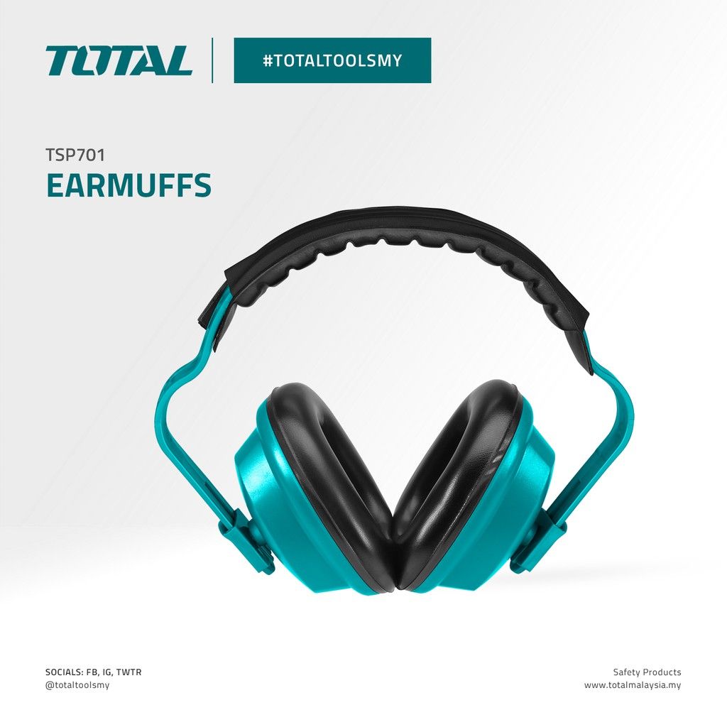 TOTAL EARMUFFS WITH NOISE REDUCTION RATING OF 24 DECIBELS (200G) TSP701