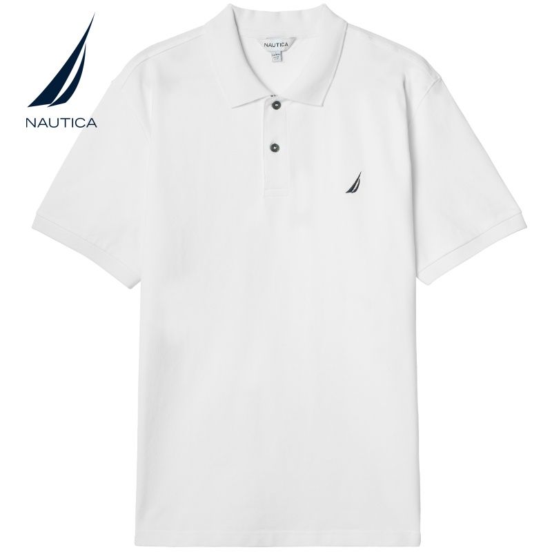 NAUTICA Men's Summer New Style Casual Cotton Short-Sleeved Lapel T-Shirt polo Shirt Men (Sulam)
