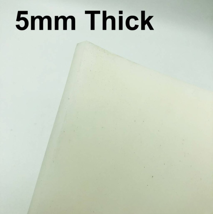 SILICONE RUBBER SHEET TRANSLUCENT 5MM THICK