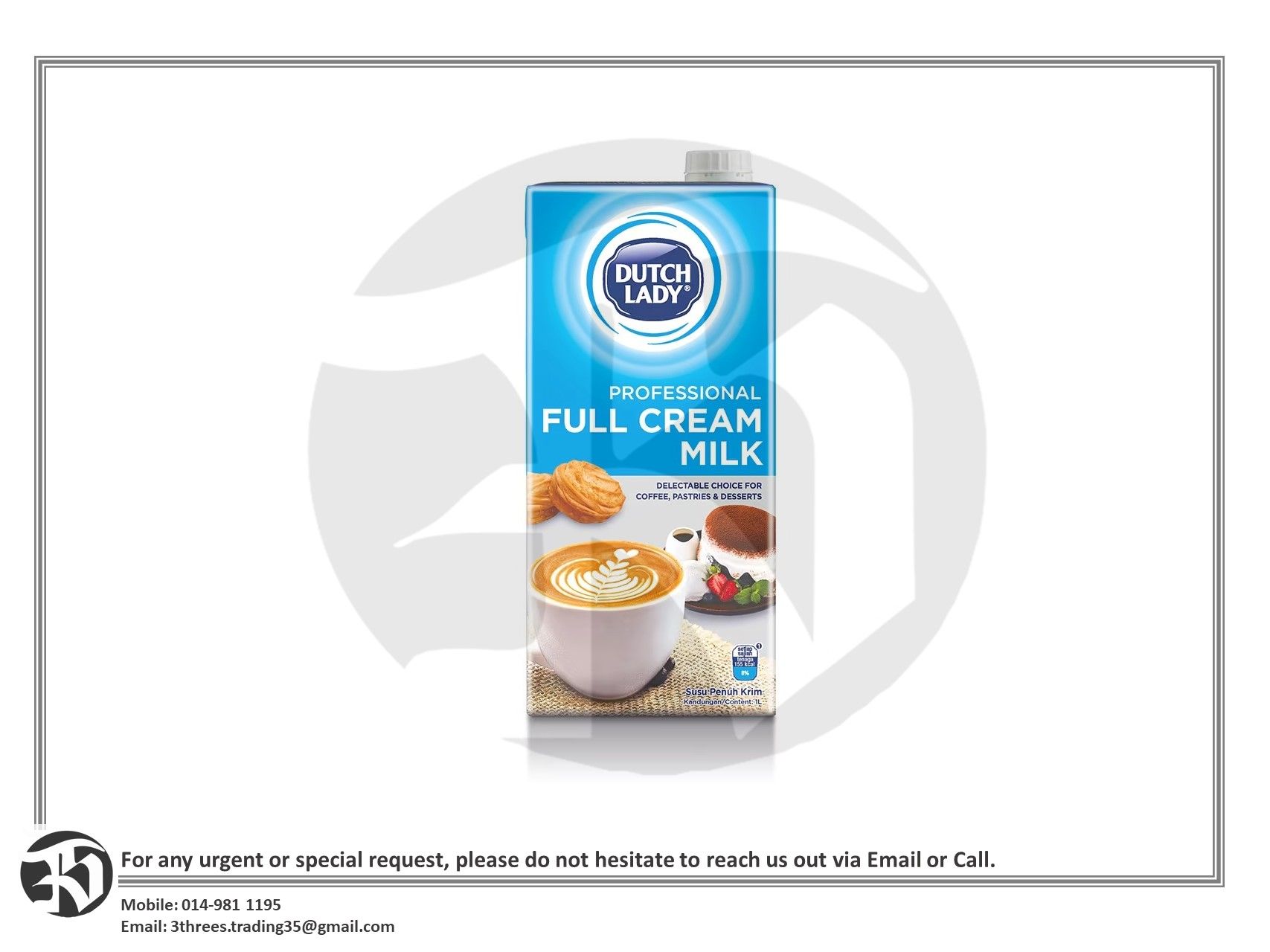 Dutch Lady Professional Full Cream Milk 1L