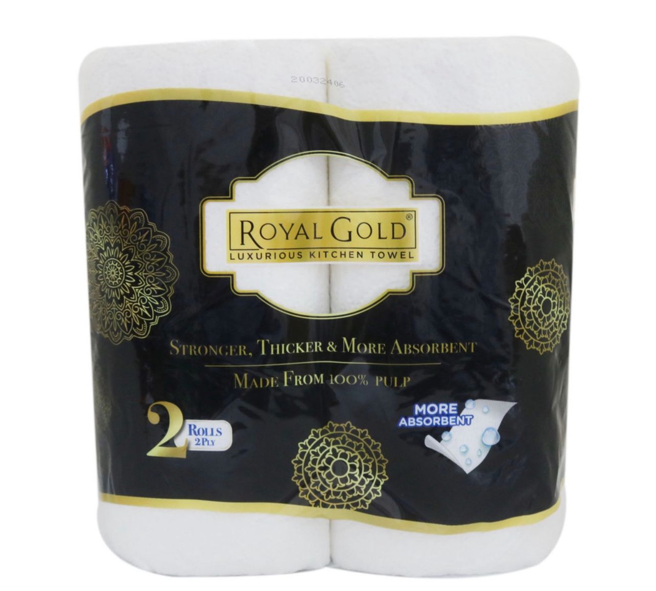 Royal Gold Kitchen Towel 2ply 55 Sheet/Roll 6+2 Roll /6 rolls/2 rolls
