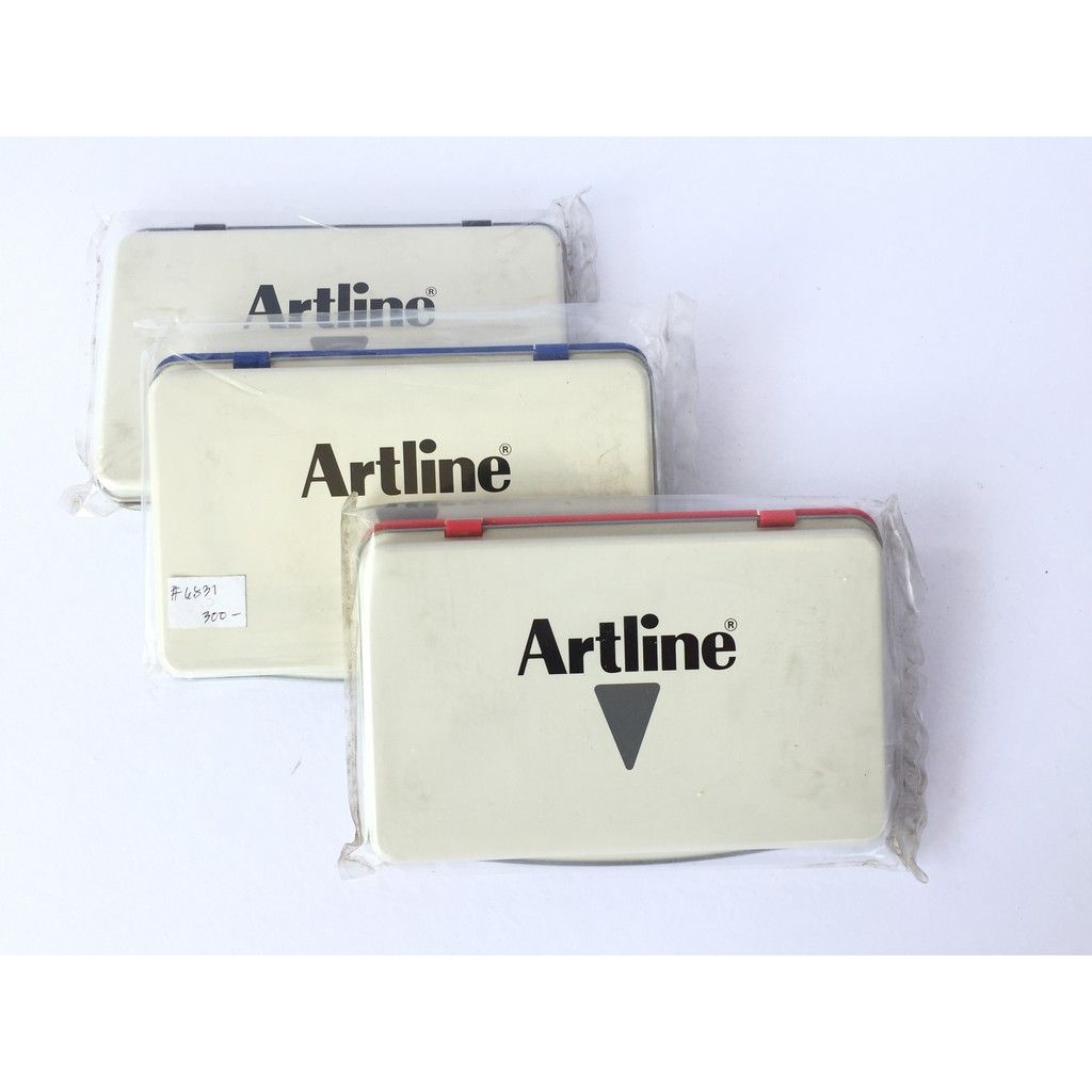 Artline Stamp Pad No. 0 ( 90mm x 56mm) - black/blue/red