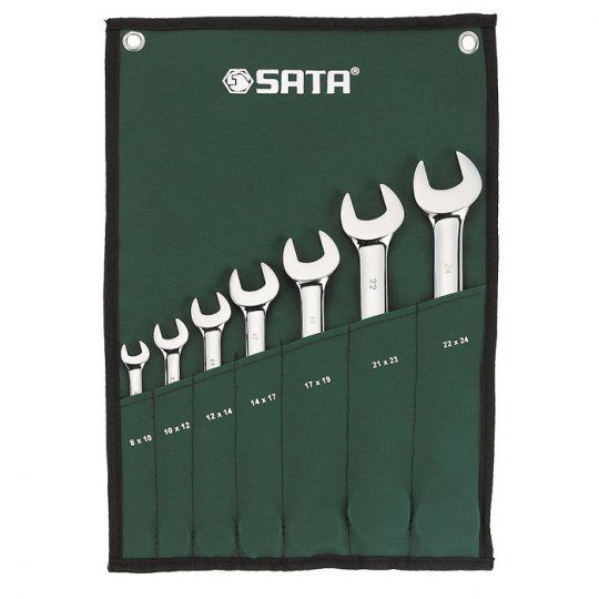 Sata 7PC DOUBLE OPEN END WRENCH SET (METRIC)
