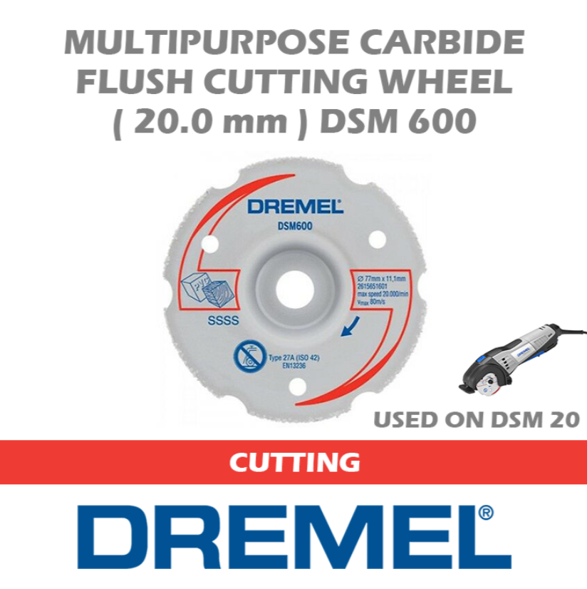 DREMEL MULTIPURPOSE CARBIDE FLUSH CUTTING WHEEL DSM600