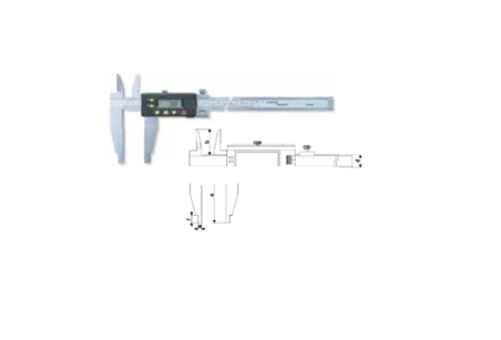 Temo 0-1000mm Long Jaw Internal Digital Caliper