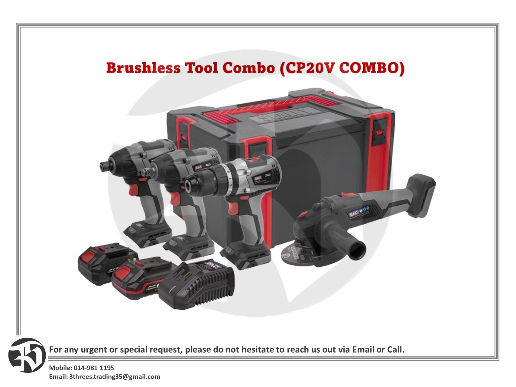 Brushless Tool Combo-4 x 20V SV20 Series