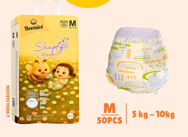 Beenies Sleepfy Jumbo Pack Baby Diaper Pants (Pull-Up) M–XXL | Single Pack Lampin Bayi Jenis Seluar Pek Jumbo 11305-M50 Pant 1pk SL-11305-11308