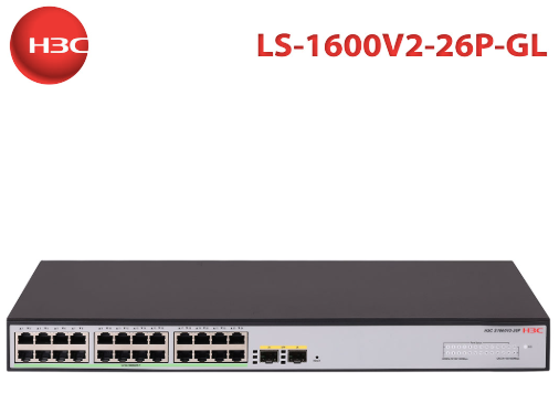 H3C LS-1600V2-26P-GL Layer 2 Cloud Smart Managed Switch