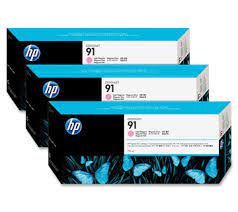 Genuine Malaysia HP Warranty - HP 91 Light Magenta 3 Pack 775ml Ink Cartridge