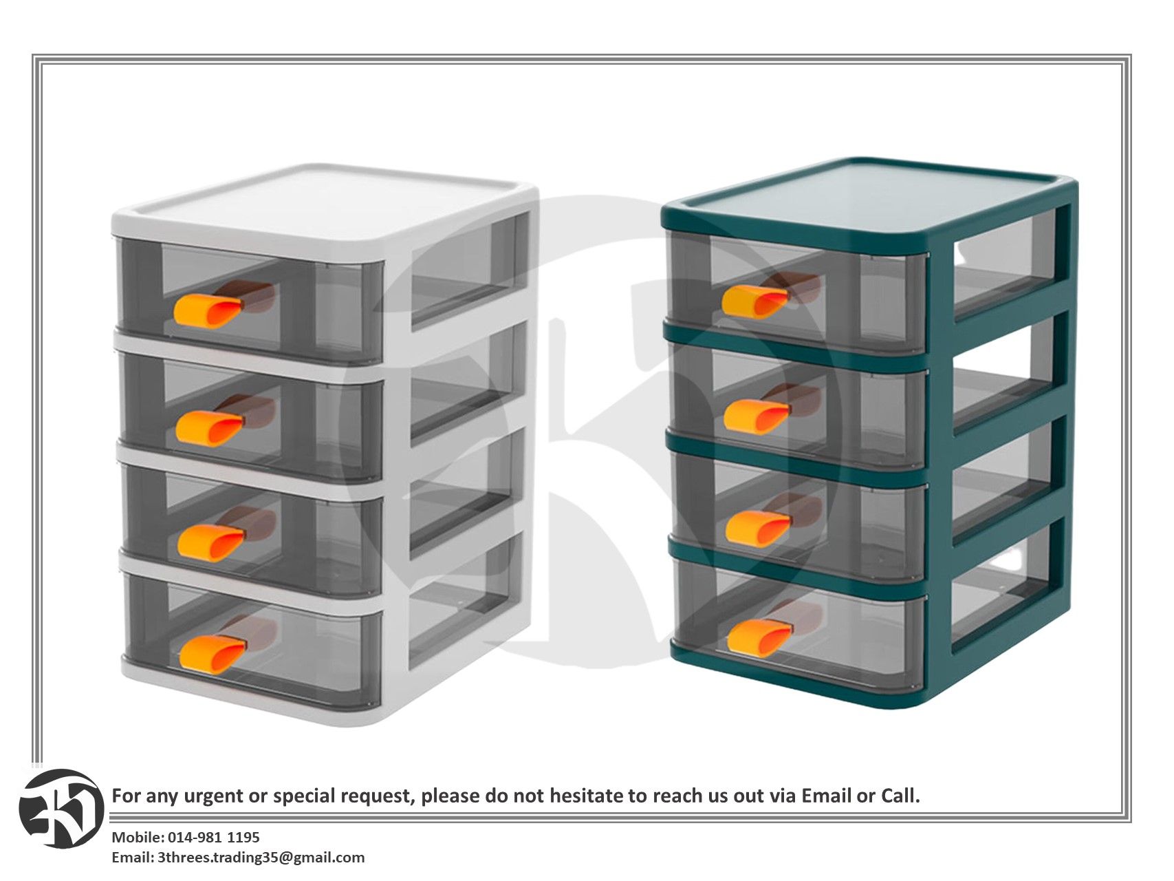 Mini Desktop Storage Drawer 4 Layer