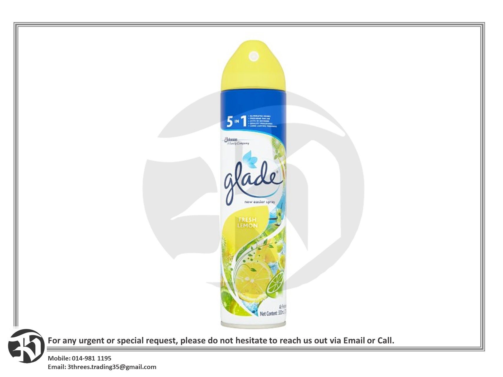 Glade Aerosol Fresh Lemon (320ml)