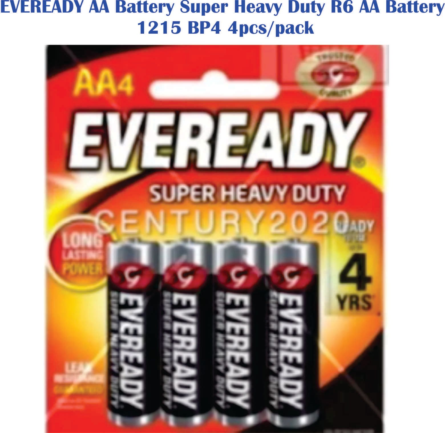 EVEREADY OCHA EVEREADY AA Battery Super Heavy Duty R6 AA Battery 1215 BP4 4pcs/pack