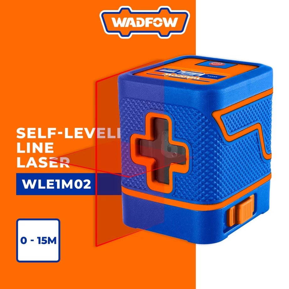 WADFOW SELF-LEVELING LINE LASER WITH HORIZONTAL + VERTICAL LINE FUNCTION RANGE (0-15M) (WLE1M02)