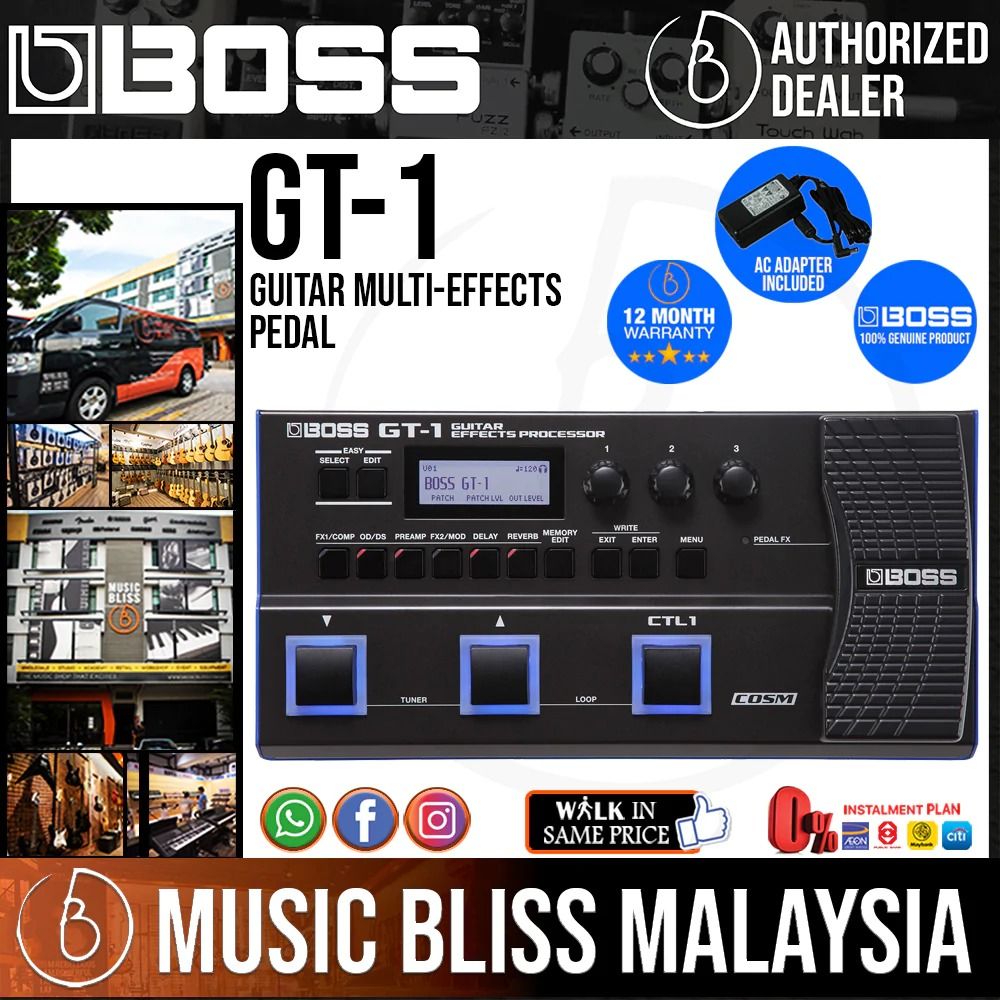 Boss *Boss GT-1000 Guitar Multi-Effects Pedal with Adapter