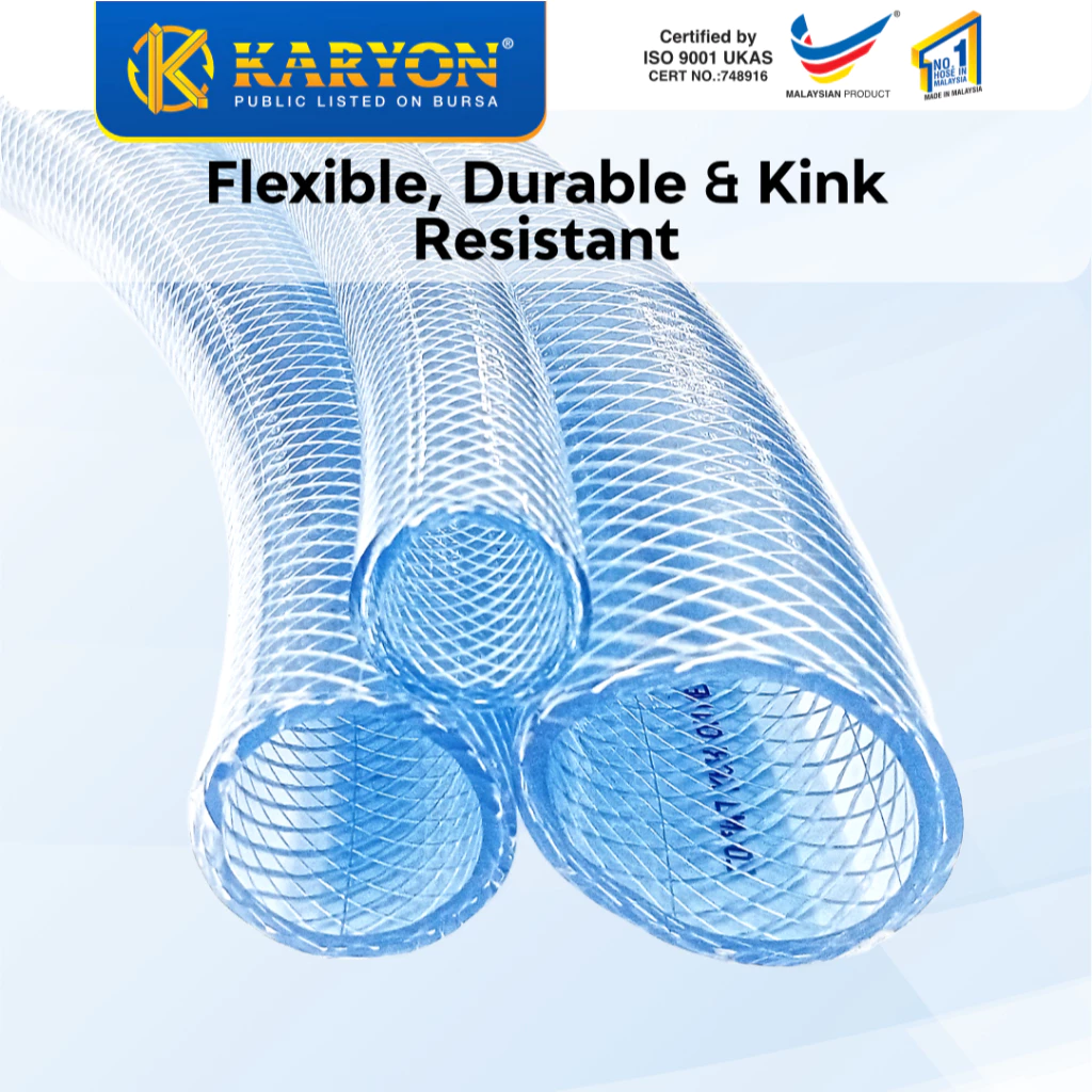 Karyon® Premium Reinforced PVC Hose (19MM x 25MM x 50M)