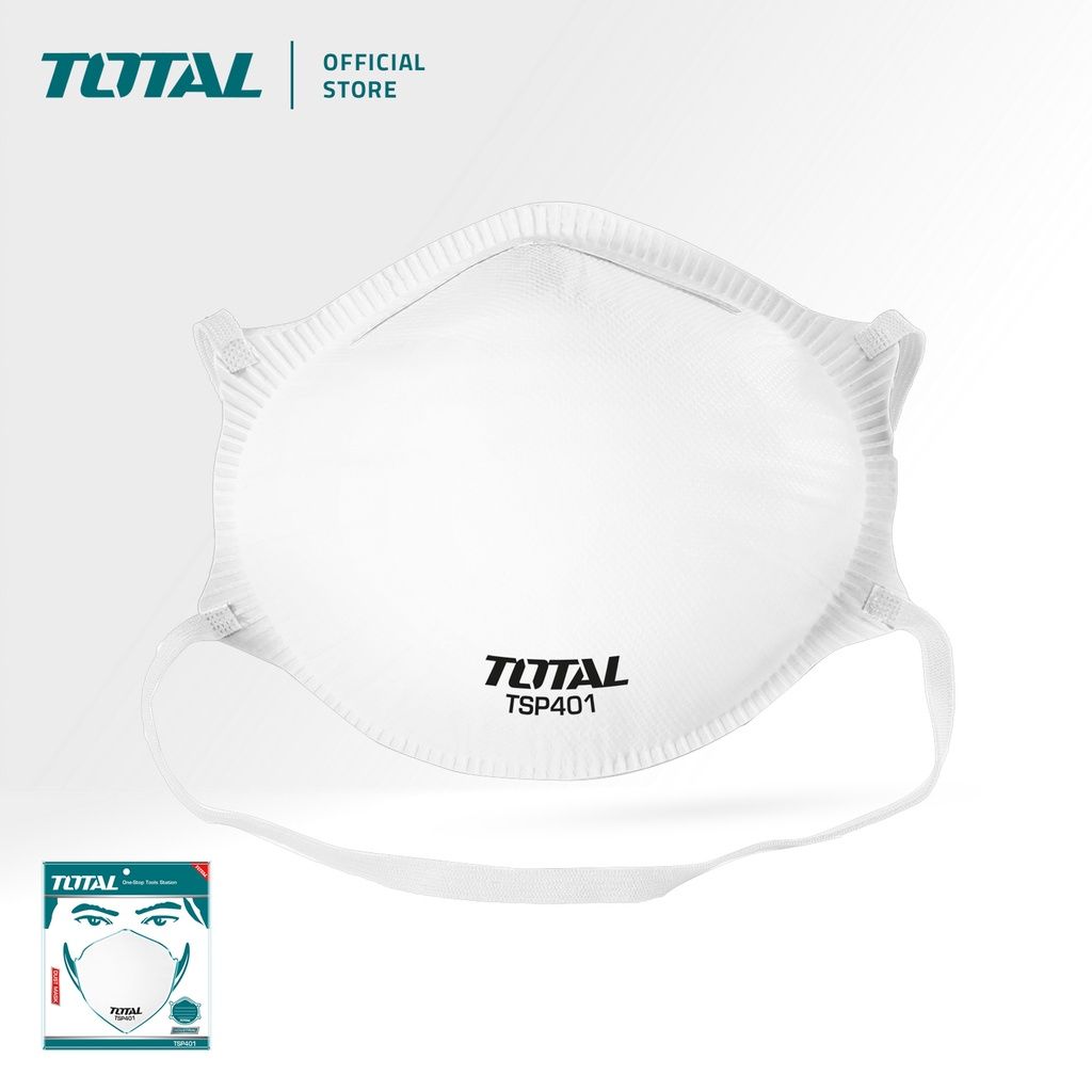 TOTAL DUST MASK ANTI-VIRUS PROTECTION RATING: FFP2 / KN95 INDIVIDUALLY / SINGLE PIECE PACK - TSP401