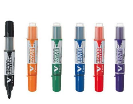 Pilot V Board Master Whiteboard Marker (Medium Bullet ---Black / Blue / Red / Green / Orange )
