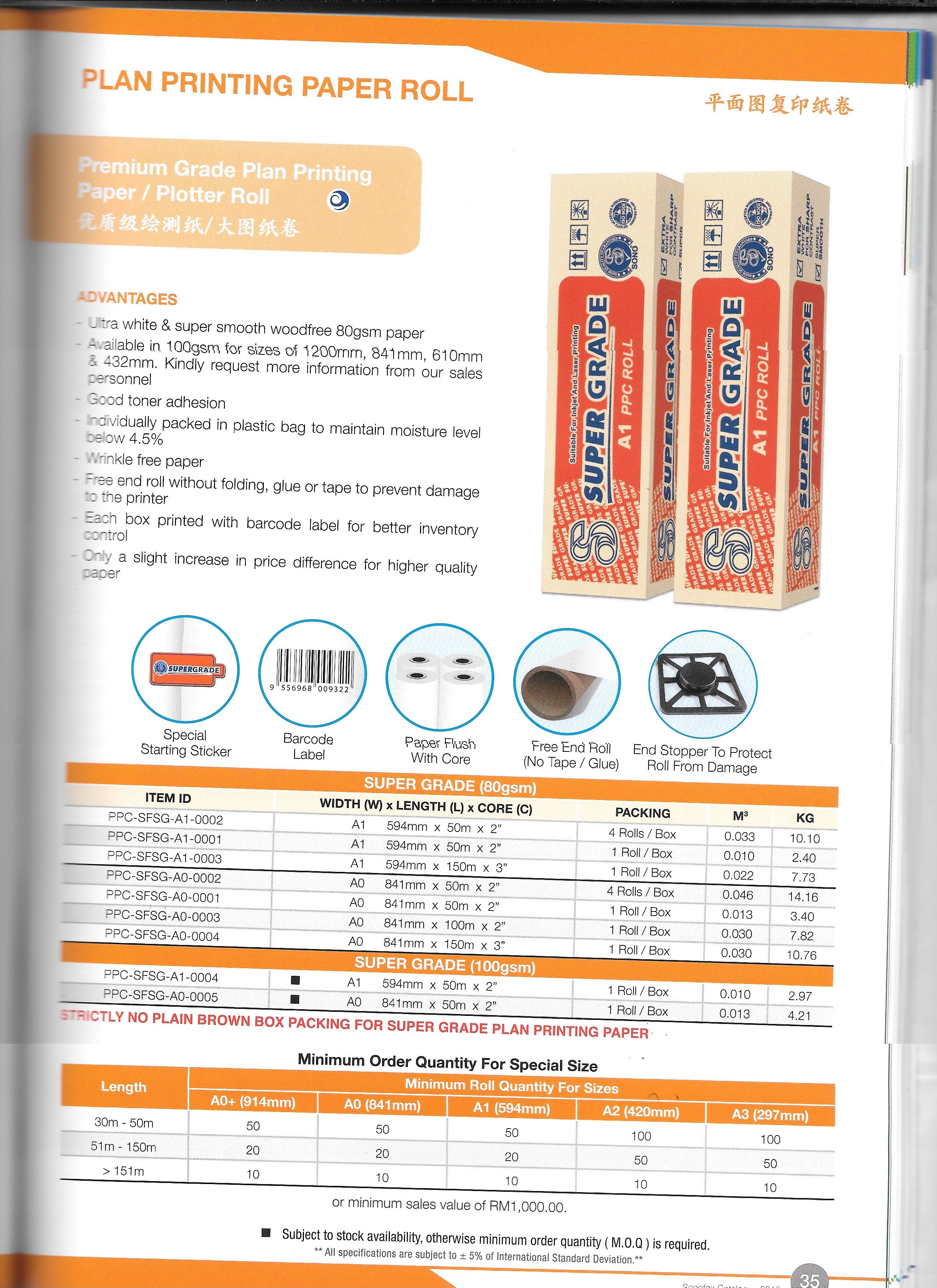 Plotter Roll 80gsm AO
