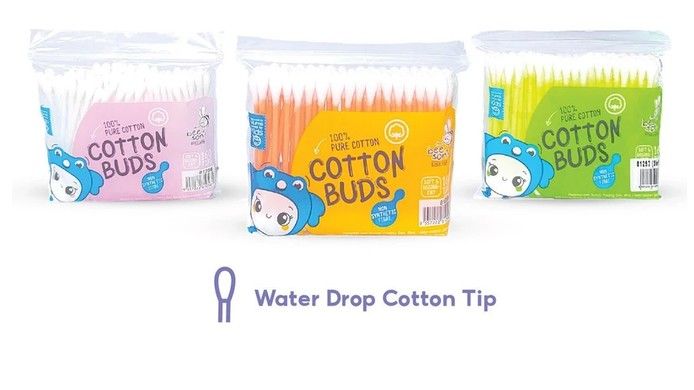 Beeson 100% Soft Putik Telinga Bayi /Double Head Cotton Buds Disposable Cotton Swabs 3pcs 4318 1 / 8125 0 / 81130 81257 3 IN 1 SL-81250-KK