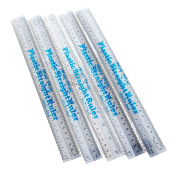 QP 12FT SUREMARK PLASTIC STRAIGHT RULER 30CM