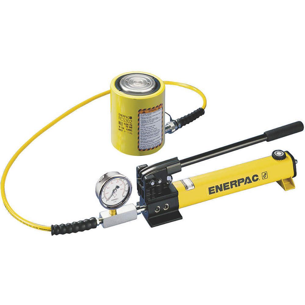 Enerpac SCL302H Hydraulic Single-Acting, Low-Height Cylinder-Pump Set